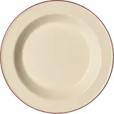 Тарелка глубокая «Кларет» фарфор 250мл D=210,H=35мм бежев.,бордо
