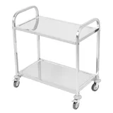 Тележка сервировочная 2 яруса сталь нерж. ,H=90,L=85,B=45см металлич.