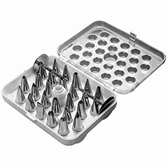 Набор кондитерских насадок[29шт] сталь нерж. ,H=40,L=165,B=130мм металлич.