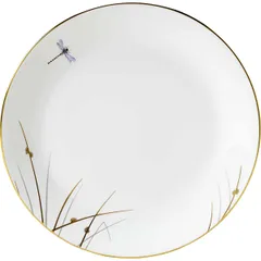 Тарелка «Рид» кост.фарф. D=30см белый,золотой