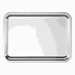 Поднос «Элит» прямоугольный сталь нерж. ,L=40,B=26см серебрист.