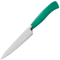 Нож кухонный универсальный «Платинум» сталь нерж.,пластик ,H=2,L=29/16,B=3см зелен.,металлич.