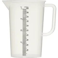 Стакан мерный с ручкой полипроп. 1л D=11,5,H=17см прозр.