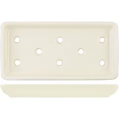 Тарелка «Прозрачный» №17 фарфор ,H=21,L=195,B=100мм коричнев.