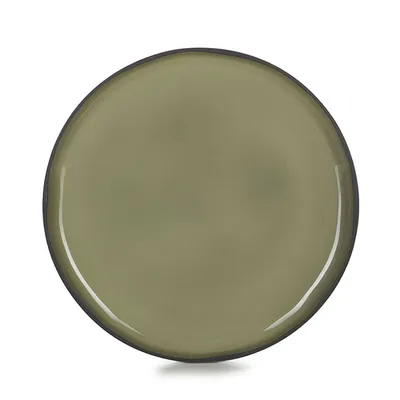 Тарелка «Карактэр» с высоким бортом керамика D=260,H=22мм зелен.