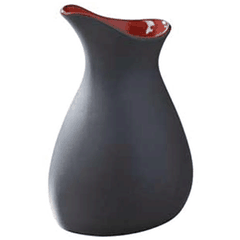 Milk jug “Liquid” porcelain 100ml ,H=100,L=67,B=62mm black,red