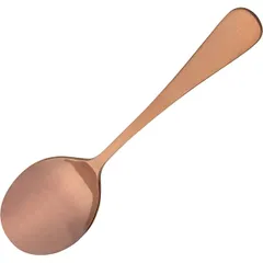 Antique broth spoon  stainless steel  copper