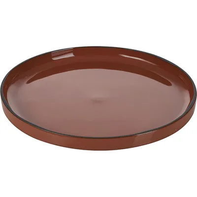 Тарелка «Карактэр» с высоким бортом керамика D=21,H=2см красный,коричнев., изображение 2