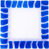 Тарелка «Сафари» стекло ,H=2,L=25,B=25см прозр.,голуб.