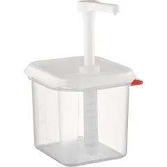 Dispenser for sauces GN 1/6 with a 30 ml dispenser  plastic  2.6 l , H=27, L=176, B=162mm  white, clear.