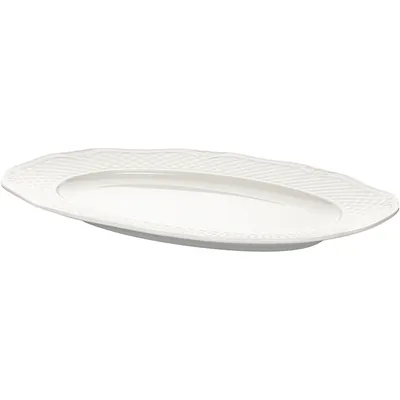 Блюдо «Афродита» овальное фарфор ,H=30,L=380,B=265мм белый, Длина (мм): 380, изображение 2