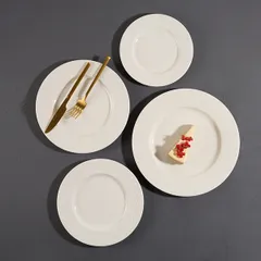 Тарелка «Морелла» мелкая фарфор D=23см белый, изображение 3