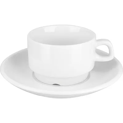 Чайная пара «Коллаж» фарфор 175мл D=83/150мм белый, изображение 2