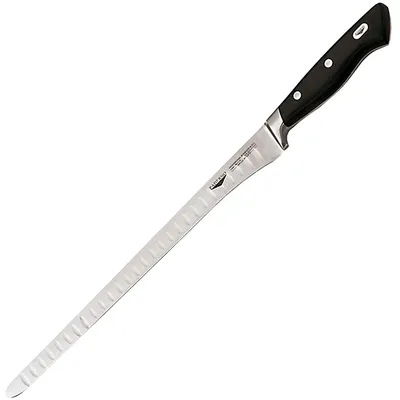 Нож для ветчины ,L=30см черный,металлич.