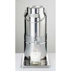 Milk dispenser with cooling element  steel  5 l , H=43, L=35, B=22.6 cm  metal.