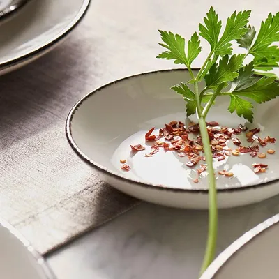 Салатник «Чакоул дэппл» фарфор D=29см белый,черный, изображение 4