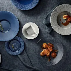 Тарелка «Виллоу Азур» мелкая с широким бортом фарфор D=285,H=25мм синий, изображение 2