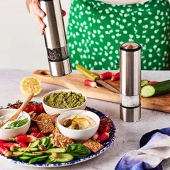 Мельница для соли «Ю Селект» электрическая (батарейки) акрил,сталь нерж. ,H=20см металлич., изображение 4