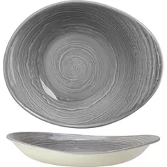 Salad bowl “Scape gray” porcelain 370ml D=24cm gray