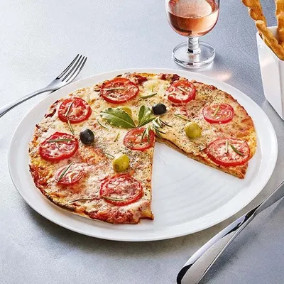 Блюдо «Интэнсити» для пиццы зеникс D=320,H=15мм белый, изображение 3