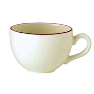 Чашка чайная «Кларет» фарфор 340мл D=10,H=7см айвори,бордо