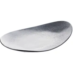 Блюдо «Млечный путь» фарфор ,L=37,B=25см черный,серый, изображение 4