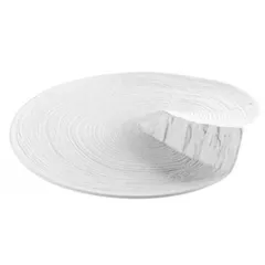 Plate “Arbre” for presentations  porcelain  D=28cm  white, matte