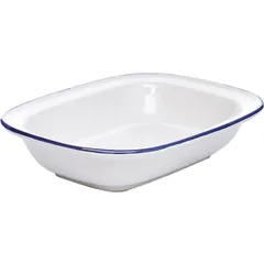 Baking dish "Avebury blue" ceramics 0.6l ,L=24,B=18cm white,blue