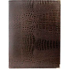 Menu folder with corner. “Crocodile”  leatherette , L=32.5, B=24.5 cm  dark brown.