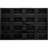 Форма кондитерская «Кекс»[16шт] силикон,стеклопласт. ,H=25,L=110,B=60мм черный