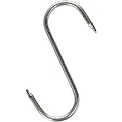 Hook for meat up to 45 kg [10 pcs]  stainless steel , L=140, B=5mm  metal.