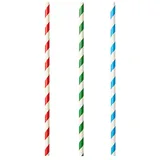 Трубочки «Спираль» без сгиба[100шт] бумага D=8,L=210мм разноцветн.