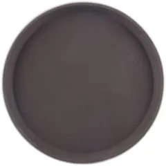 Round rubberized tray  fiberglass  D=27.9 cm  brown.