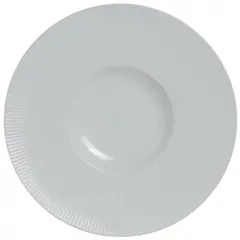 Small plate “Sonata” with a wide side  porcelain  D=27cm  white