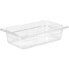 Gastronorm container (1/4)  polycarbonate  1.7 l , H=65, L=265, B=162mm  transparent.