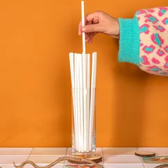 Трубочки «EcoPack»[400шт] кук. крах. D=6,H=240мм белый, изображение 4