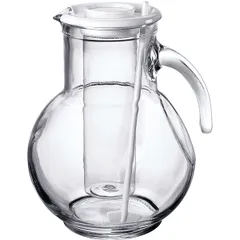 Jug "Kufra" with cooler glass 2l clear, white