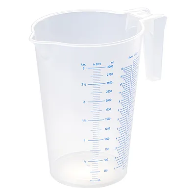 Стакан мерный с ручкой пластик 3л прозр.