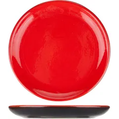 Plate “Carmine” without borders  ceramics  D=15cm  red, black