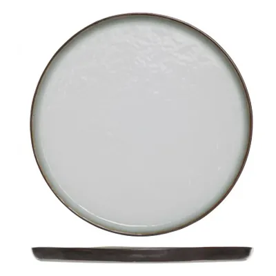 Тарелка десертная «Плато» фарфор D=215,H=10мм белый,коричнев.