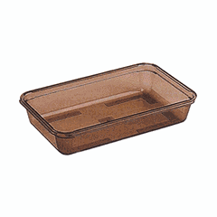 Gastronorm container (1/1)  polycarbonate , H=10, L=53, B=32.5 cm  brown.