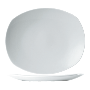 Тарелка «Тэйст» мелкая фарфор ,L=20,B=18см белый, Длина (мм): 200, Ширина (мм): 180