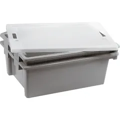 Food container with lid  polyprop. 52l ,H=23,L=66,B=45cm gray