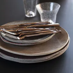 Тарелка бетон D=20см коричнев.,серый, изображение 3