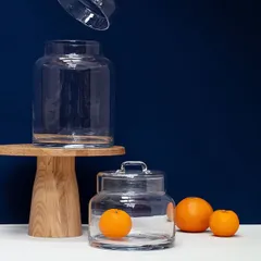 Банка «Инспайред» круглая с крышкой стекло 5л D=19,2,H=29,5см прозр., изображение 4