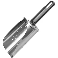 Perforated ice scoop  stainless steel  L=260, B=75mm  silver.