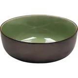 Salad bowl “Sage”  porcelain  0.75 l  D=170, H=55mm  green, bronze.