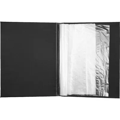 Папка-меню на винтах кожезам. ,L=32,B=24см черный, изображение 2