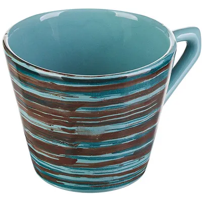 Чашка чайная «Скандинавия» керамика 200мл D=8,H=7см голуб.,коричнев., Цвет: Голубой, изображение 2
