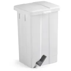 Garbage container with pedal and lid  polyprop.  25 l  white